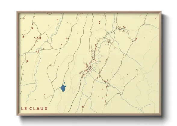 Une affiche de carte sur Le Claux