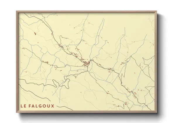 Une affiche de carte sur Le Falgoux