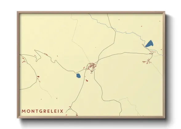 Une affiche de carte sur Montgreleix