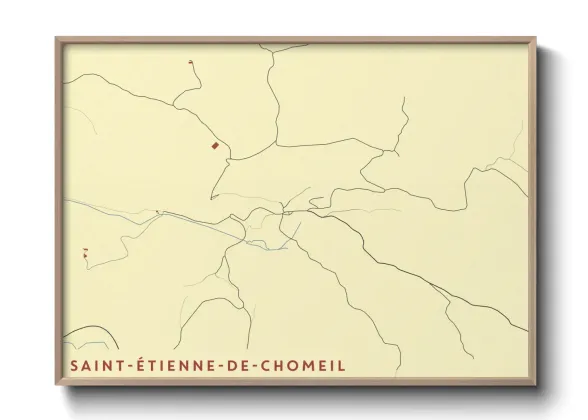 Une affiche de carte sur Saint-Étienne-de-Chomeil
