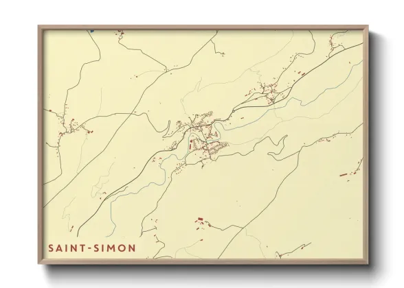 Une affiche de carte sur Saint-Simon