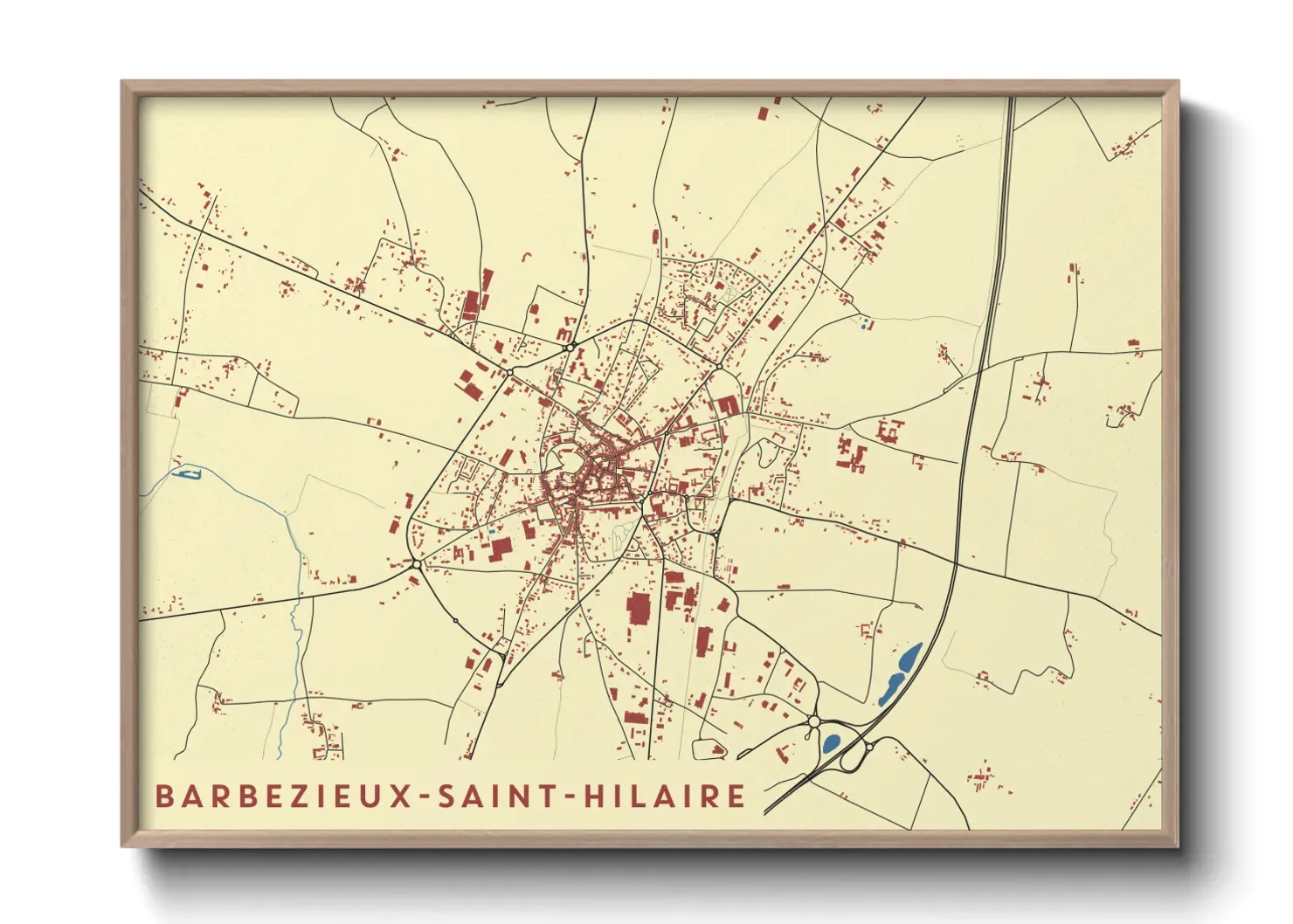 Un poster carteBarbezieux-Saint-Hilaire