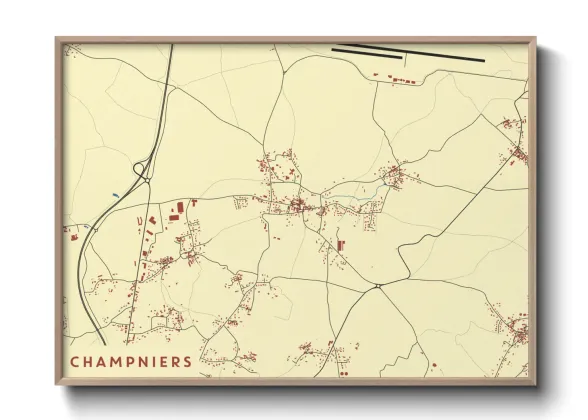 Une affiche de carte sur Champniers