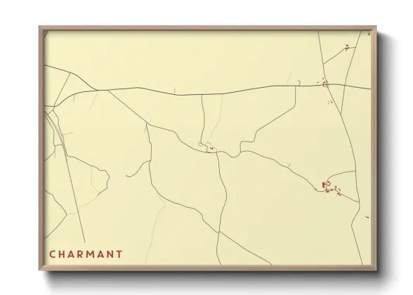Une affiche de carte sur Charmant