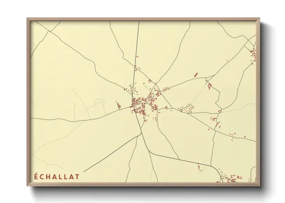 Une affiche de carte sur Échallat