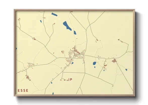 Une affiche de carte sur Esse