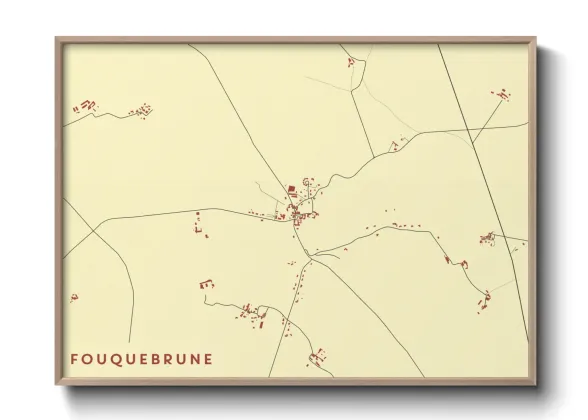 Une affiche de carte sur Fouquebrune