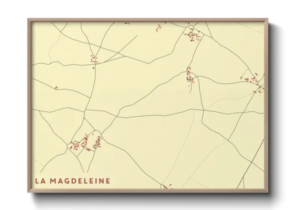 Une affiche de carte sur La Magdeleine