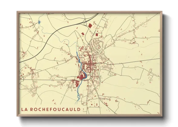 Une affiche de carte sur La Rochefoucauld