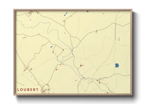 Une affiche de carte sur Loubert