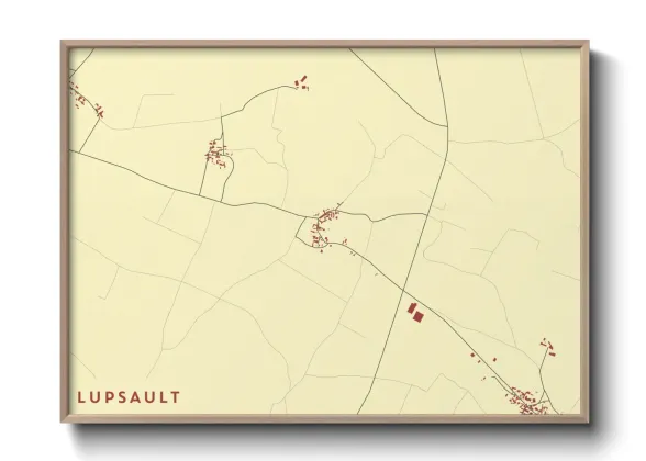 Une affiche de carte sur Lupsault