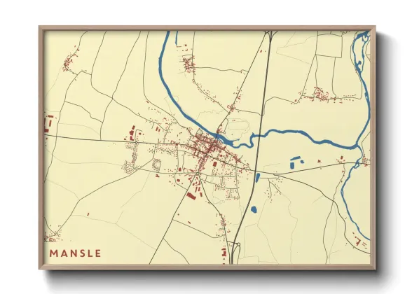 Une affiche de carte sur Mansle