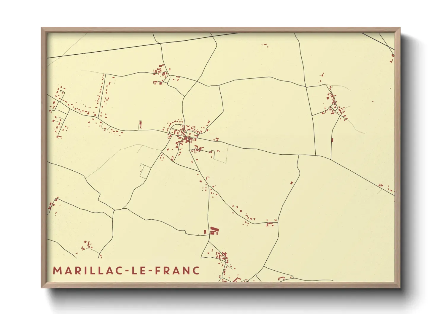Un poster carteMarillac-le-Franc