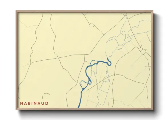 Une affiche de carte sur Nabinaud
