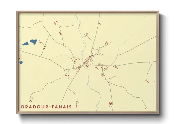 Une affiche de carte sur Oradour-Fanais