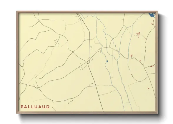 Une affiche de carte sur Palluaud