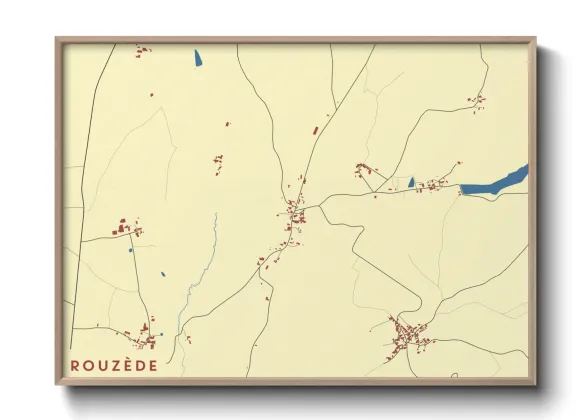 Une affiche de carte sur Rouzède