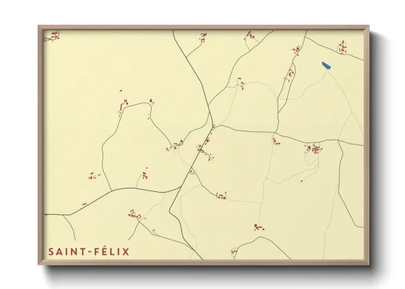 Une affiche de carte sur Saint-Félix