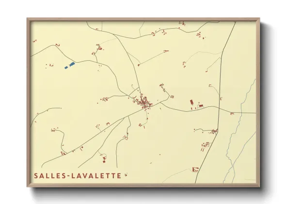 Une affiche de carte sur Salles-Lavalette
