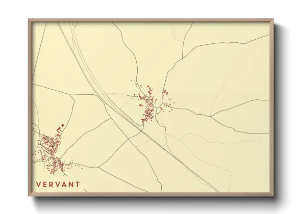 Une affiche de carte sur Vervant