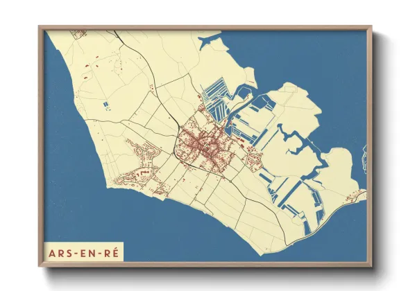 Une affiche de carte sur Ars-en-Ré