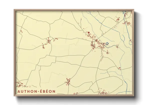 Une affiche de carte sur Authon-Ébéon