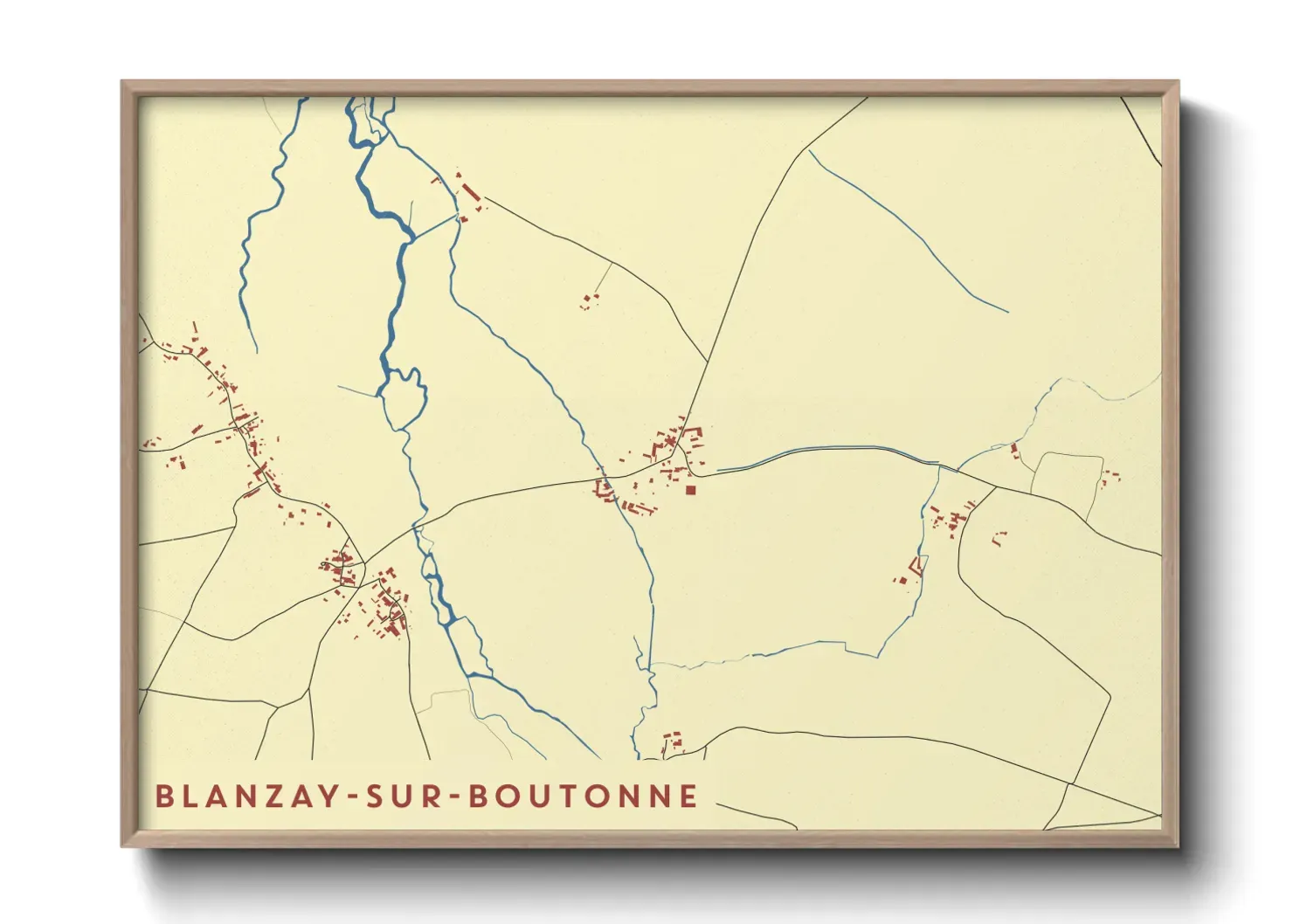 Un poster carteBlanzay-sur-Boutonne