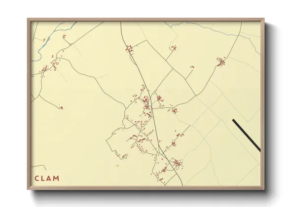 Une affiche de carte sur Clam
