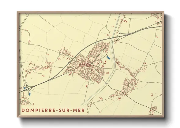 Une affiche de carte sur Dompierre-sur-Mer