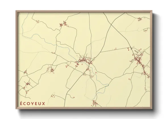 Une affiche de carte sur Écoyeux