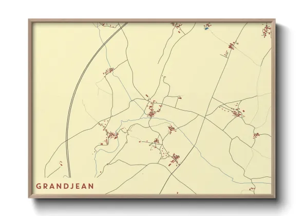 Une affiche de carte sur Grandjean