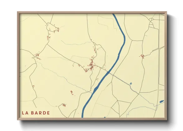 Une affiche de carte sur La Barde