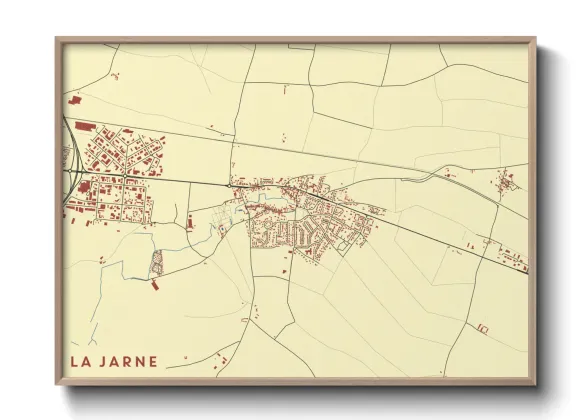 Une affiche de carte sur La Jarne