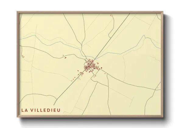 Une affiche de carte sur La Villedieu