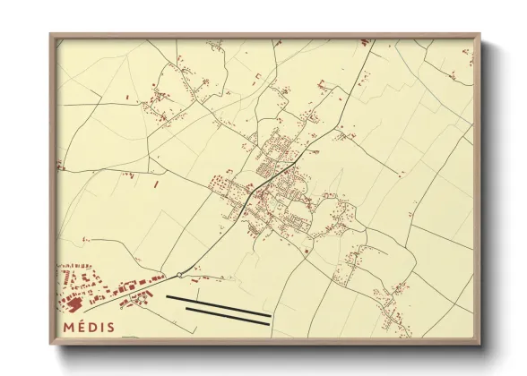 Une affiche de carte sur Médis
