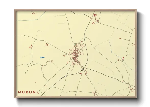 Une affiche de carte sur Muron