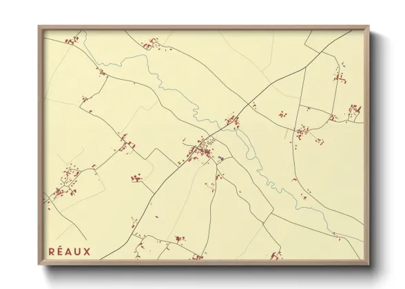 Une affiche de carte sur Réaux