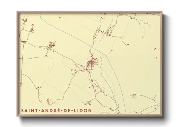 Une affiche de carte sur Saint-André-de-Lidon