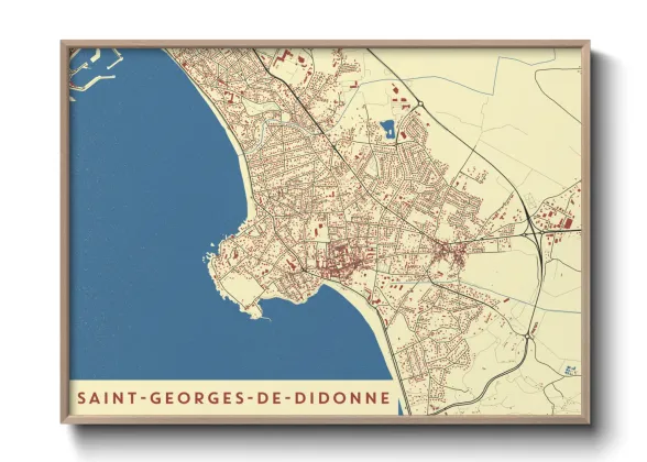 Une affiche de carte sur Saint-Georges-de-Didonne
