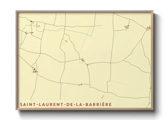 Une affiche de carte sur Saint-Laurent-de-la-Barrière