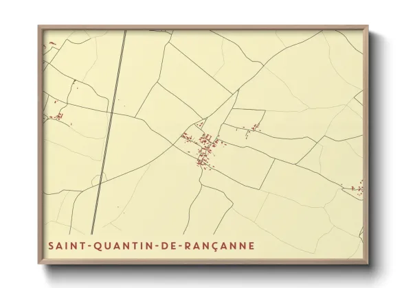 Une affiche de carte sur Saint-Quantin-de-Rançanne