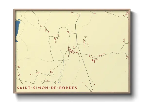 Une affiche de carte sur Saint-Simon-de-Bordes