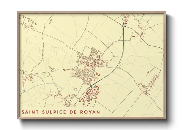 Une affiche de carte sur Saint-Sulpice-de-Royan