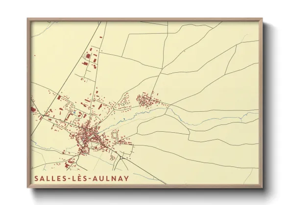 Une affiche de carte sur Salles-lès-Aulnay