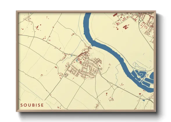 Une affiche de carte sur Soubise