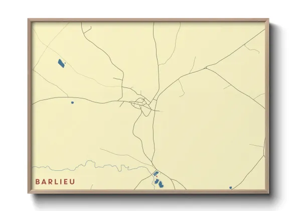 Une affiche de carte sur Barlieu