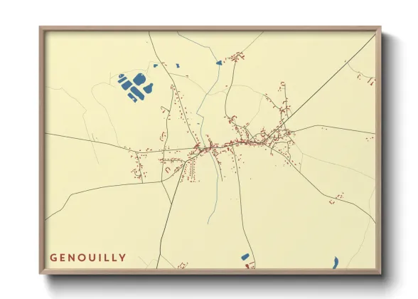 Une affiche de carte sur Genouilly