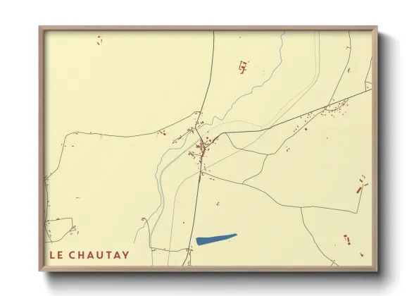 Une affiche de carte sur Le Chautay