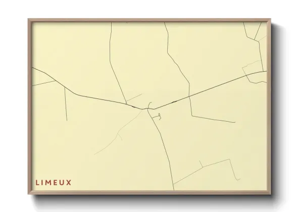 Une affiche de carte sur Limeux