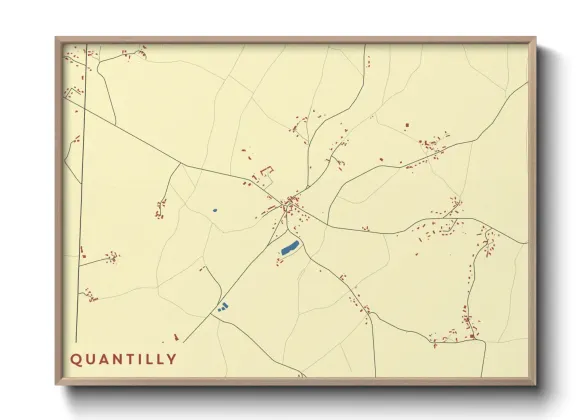 Une affiche de carte sur Quantilly